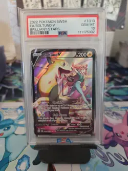 Boltund v TG13/TG30 Swsh09 Trainer Gallery Holo Card Brilliant Stars PSA 10 - Image 1