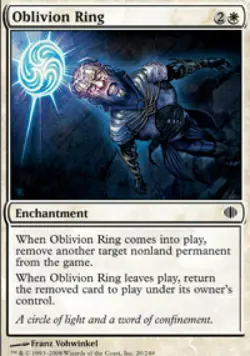 Oblivion Ring -Foil Light Play MTG Shards of Alara - Image 1