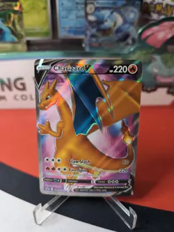 Charizard V - SWSH050 - Full Art Black Star Ultra Rare Promo - Pokemon Card - NM - Image 1