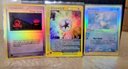 3 Pokemon Card Lot - E-READER HOLOS!! Marshtomp (36 U), Energy (146 U) Trainer - Image 1