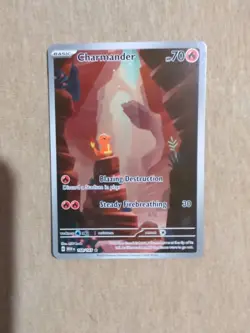 Pokemon TCG Charmander Scarlet Violet-151 Holo Card 168/165 - Image 1