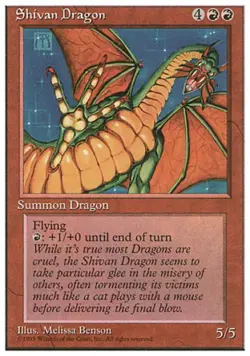 ~ Shivan Dragon ~ LP ~ 4th Edition ~ MTG ~ - Image 1