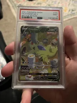 PSA 9 Tyranitar V (Alt Art) Battle Styles 155/163 Holo Pokemon Card B22 - Image 1