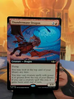 MTG Thundermane Dragon Commander: Tarkir: Dragonstorm Extended Art Rare NM - Image 1