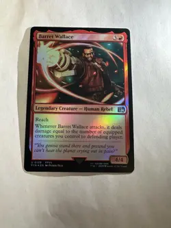 Barret Wallace LP Final Fantasy Foil Magic The Gathering Mtg Lightly Played - Image 1