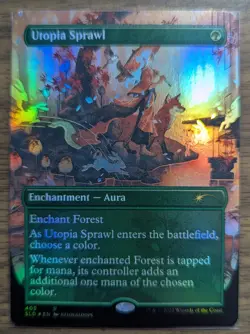 MTG Utopia Sprawl Borderless Foil from Secret Lair Drop NM - Image 1