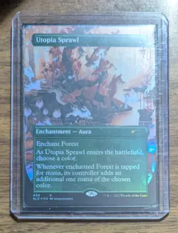 MTG Utopia Sprawl Borderless Foil from Secret Lair Drop NM - Image 2