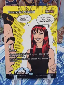 Unexpected Windfall - Borderless - #M 0029 -Marvel's Spider-Man - MTG - NM/M - Image 1