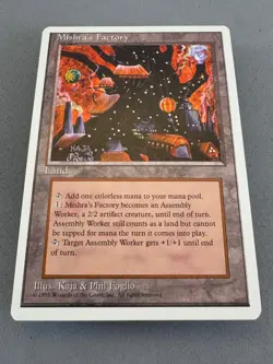 Mishra's Factory MTG 4th Edition Regular-Light Play NM-Vintage Magic - Image 3