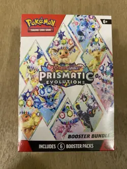 Pokemon TCG Prismatic Evolutions Booster Bundle 6 Packs NEW/Factory Sealed - Image 1