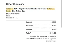 Pokemon TCG Phantasmal Flames Pokemon Center ETB Elite Trainer Box - New Sealed - Image 3