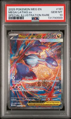 2025 Pokemon Mega Evolutions Mega Latias ex 181 PSA 10 - SIR - Image 1