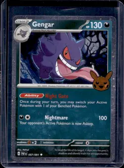 2024 Pokemon SV Paldean Fates PAF EN Gengar Promos Cosmos Holo #057/091 - Image 1