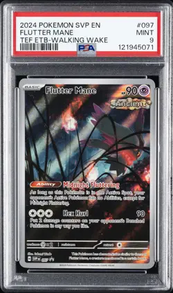 2024 POKEMON SVP EN-SV BLACK STAR PROMO #097 FLUTTER MANE PSA 9 - Image 1