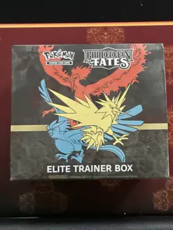 2019 Pokemon TCG Sun & Moon Hidden Fates Factory Sealed ETB Elite Trainer Box - Image 1