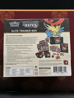 2019 Pokemon TCG Sun & Moon Hidden Fates Factory Sealed ETB Elite Trainer Box - Image 2