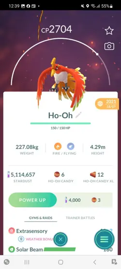 Pokemon Go Legendary Ho-Oh ( Normal ) - Image 1