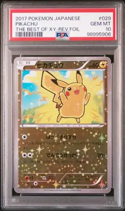 PSA 10 Pokemon Pikachu The Best of XY Reverse Holo 029/171 Japanese 2017 - Image 2