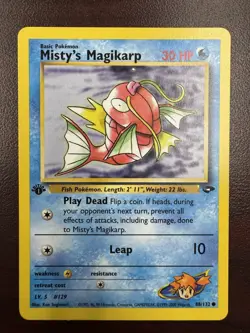 Misty's Magikarp 88/132 - 1st Edition Gym Challenge Vintage 2000 Pokemon TCG NM- - Image 1