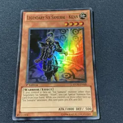 Yugioh Legendary Six Samurai - Kizan STOR-EN020 Super Rare 1st Ed NM - Image 2