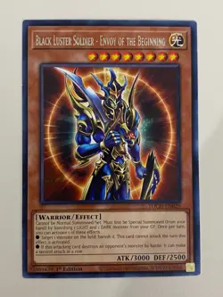Yugioh Black Luster Soldier Envoy Sacred Twilight Chaos 1st Rare LP - Free Holo - Image 2