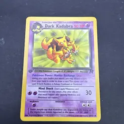 Dark Kadabra 39/82 1st Edition Team Rocket Vintage Pokemon Card - Image 1