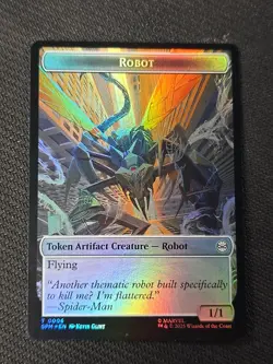 Food Token Foil 005 Miscut Misprint Print Error Marvel Spiderman MTG Card - Image 2