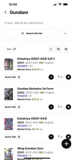 Gundam Card Game TCG Lot Of LR+, LR, And R’s New type Rising And Duel Impact. - Image 4