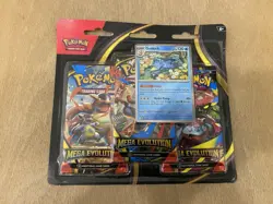 Pokemon TCG Mega Evolution 3-Pack Blister Card Golduck Foil Promo NEW/Sealed - Image 1