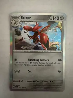 Scizor 141/197 Holo Rare Obsidian Flames OBF Pokemon TCG Card - Image 1