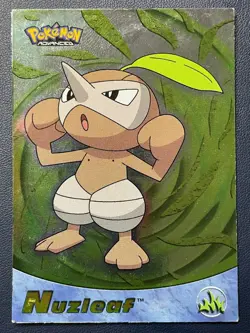 1x Nuzleaf #61 Pokemon Advanced Topps Holo Card 2003 Damaged - Image 1