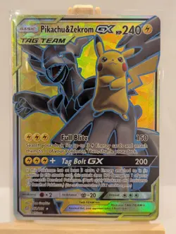 Custom Fan Art Pikachu & Zekrom GX High Quality Custom Card Tag Team Colour - Image 3