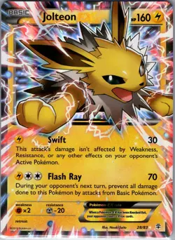 Jolteon EX 28/83 Generations - Pokemon Card - NM - Image 1