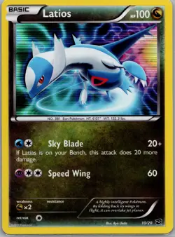 Latios 10/20 Black White Dragon Vault Holo 2012 Pokemon: TCG Card - LP - Image 1