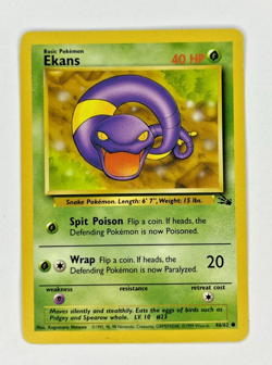 Pokemon TCG Ekans Fossil Set Card 46/62 Common Unlimited - Image 1