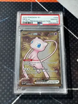2023 Pokemon Mew ex Full Art 151 UPC Gold Metal Promo Card 205/165 PSA 10 GEM MT - Image 1