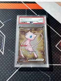 2023 Pokemon Mew ex Full Art 151 UPC Gold Metal Promo Card 205/165 PSA 10 GEM MT - Image 2