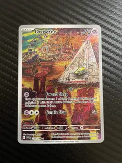 Pokemon TCG Drowzee Scarlet & Violet Base Set Holo Illustration Card 210/198 - Image 1