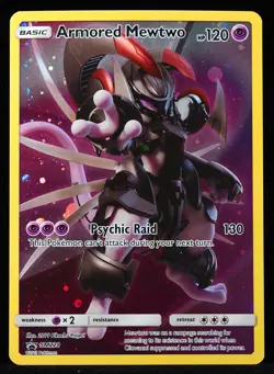 Armored Mewtwo #SM228 NM / LP Water DMG Pokemon Card - Image 1