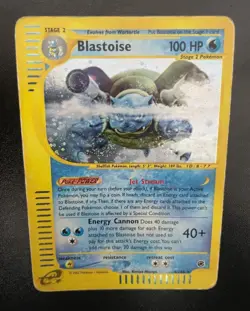 Pokemon Card- Blastoise-Expedition-Holo-4/165-Rare-NoCrystal-ENG-PL - Image 1