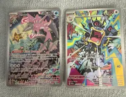 2 Pokemon full art Paradox Rift cards: Loudred 212/182 , Veluza 192/182 - Image 1
