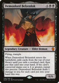 DEMONLORD BELZENLOK x1 mtg NM-M Dominaria 1 Mythic - Image 1