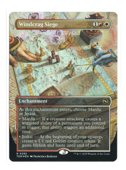 MTG - Windcrag Siege - Borderless Foil - Tarkir Dragonstorm TDM - NM - Image 1