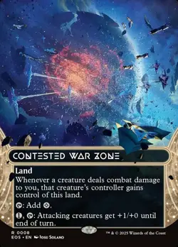 x1 Contested War Zone (0008) - Borderless R MTG Edge of Eternities: Stellar Sigh - Image 1