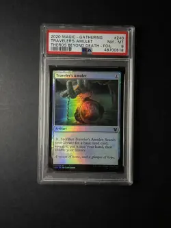 2020 Magic Gathering Travelers Amulet Theros Beyond Death - Foil PSA 8 - Image 1