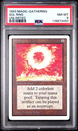 SOL RING Unlimited PSA 8 Vintage MTG [Nostalgium] - Image 1