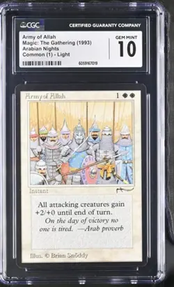 Army of Allah, Arabian Nights MTG. Just graded. CGC 10 Gem Mint! - Image 1