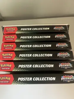 Pokemon Prismatic Evolutions Poster Collection Sealed Full Display Case Lot Of 6 - Image 2