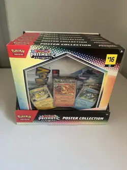 Pokemon Prismatic Evolutions Poster Collection Sealed Full Display Case Lot Of 6 - Image 3