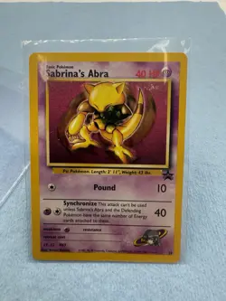 1999 Pokemon Wizards Black Star Promos Sabrina's Abra #19 LP See Video - Image 1